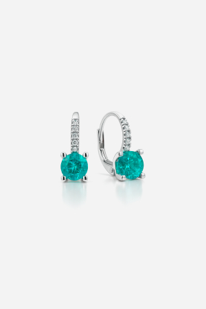 Серьги BR английский замок 6 мм - (параиба, 6,0 мм)