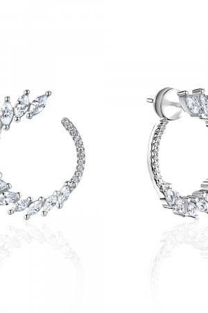 Серьги 1450 из серебра 925 пробы с фианитами