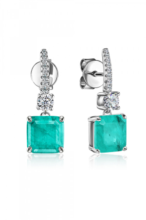 Серьги  Leose из серебра 925 пробы с фианитами