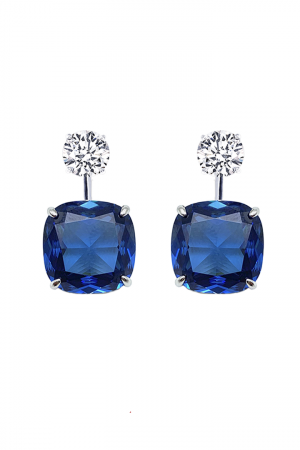 Серьги 1444 из серебра 925 пробы с фианитами